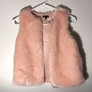 Pink faux vest